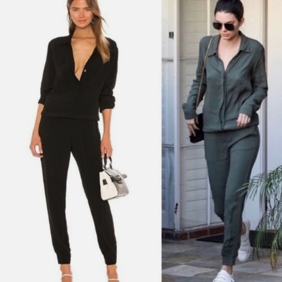 MONROW Crepe Long Sleeve Jumpsuit - Picture 4 of 7